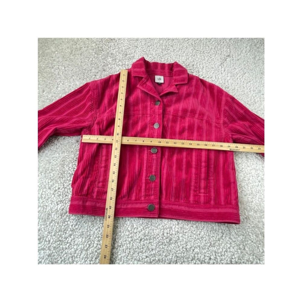 Cabi Cheeky Topper Corduroy Jacket Dark Rose Pink Womens Small - Picture 7 of 8